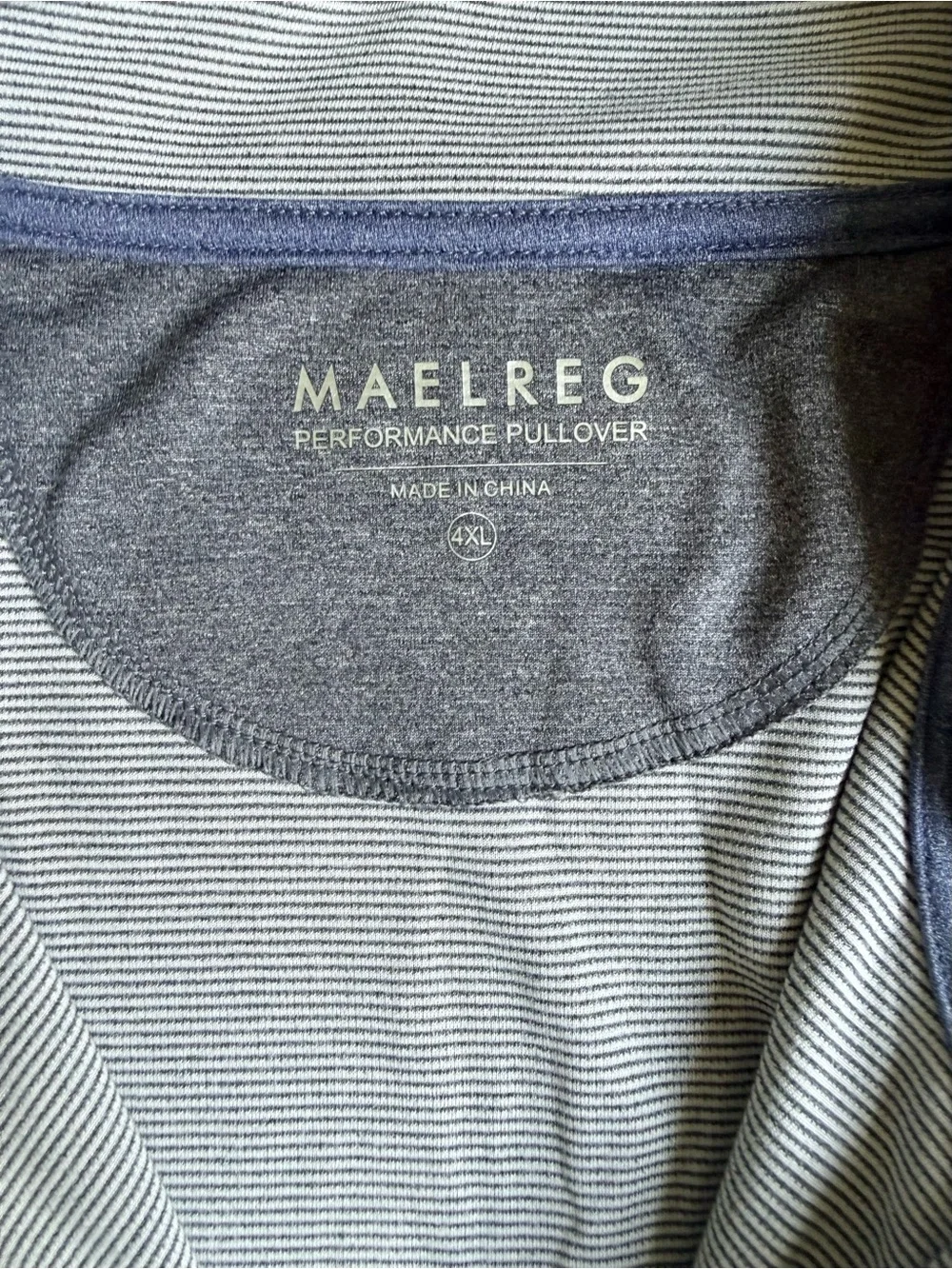 MAELREG Men's 4XL Gray Performance 1/4 Zip Pullover Long Sleeve size 4XL